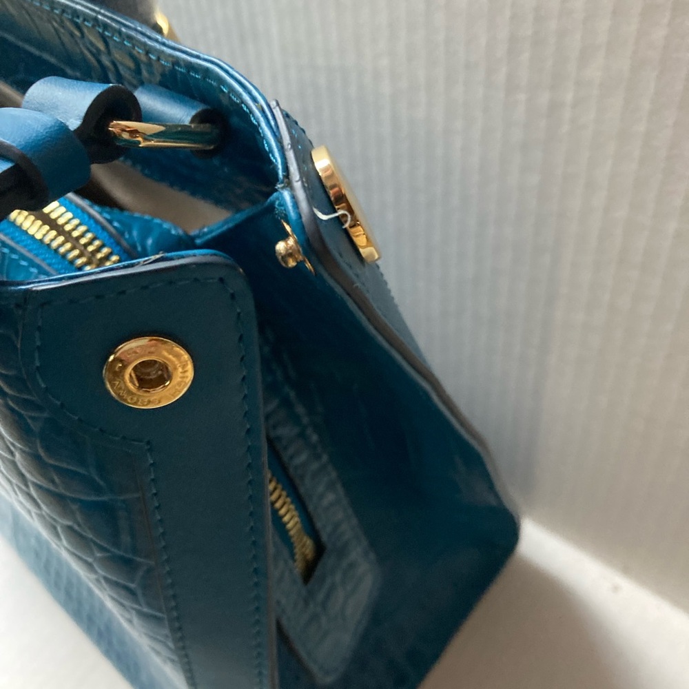RADLEY LONDON Teal Croc-Embossed Satchel - Picture 12 of 15